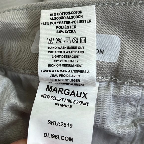DL1961 Margaux Instasculpt Ankle Skinny Size 26 In Pumice NWT - Picture 8 of 9